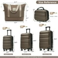 thumbnail image 3 of Hardshell ABS Luggage Set - Carry-On Suitcases with Dual Spinner Wheels,Check-In Sizes for Travel & Business, 3 of 8
