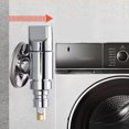 thumbnail image 3 of Multifunctional Washing Machine Faucet Water Stop Quick Opening Angle Valve G1/2 Silver G1/2, 3 of 8