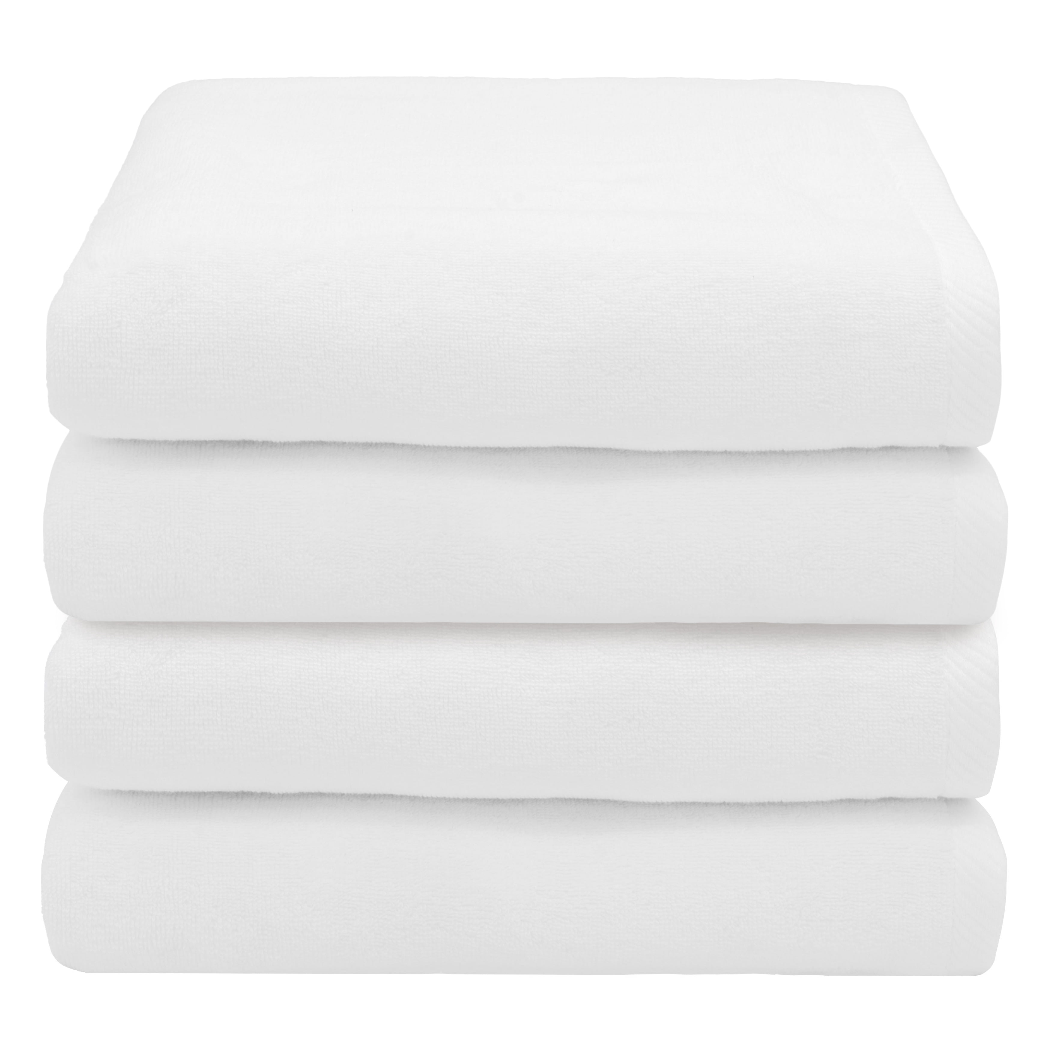 Authentic Hotel and Spa  100% Turkish Cotton Ediree Bath Towels- Set of 4 White