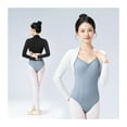 thumbnail image 3 of Women Shrug Long Sleeve Dance Shrug Warm up Tops Ballet tops Coat Dance Shirt for Leotards, 3 of 7