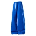 thumbnail image 2 of Men's Wide Leg Sweatpants Drawstring Elastic Waist Baggy Casual Loose Straight Leg Solid Color Lounge Pants with Pockets, 2 of 4