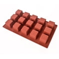 thumbnail image 3 of 15 Cavities 1.4 inch Square Silicone Mold, Cube Mold for Making Chocolate Candy, Cake, Ice Cube Tray, Truffles Pralines, Pack of 2, 3 of 4