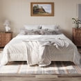 thumbnail image 4 of Einfach King Bed Frame, 12'' Metal Platform Bed with Ample Under-Bed Storage Space, Heavy Duty, No Box Spring Needed, White, 4 of 11