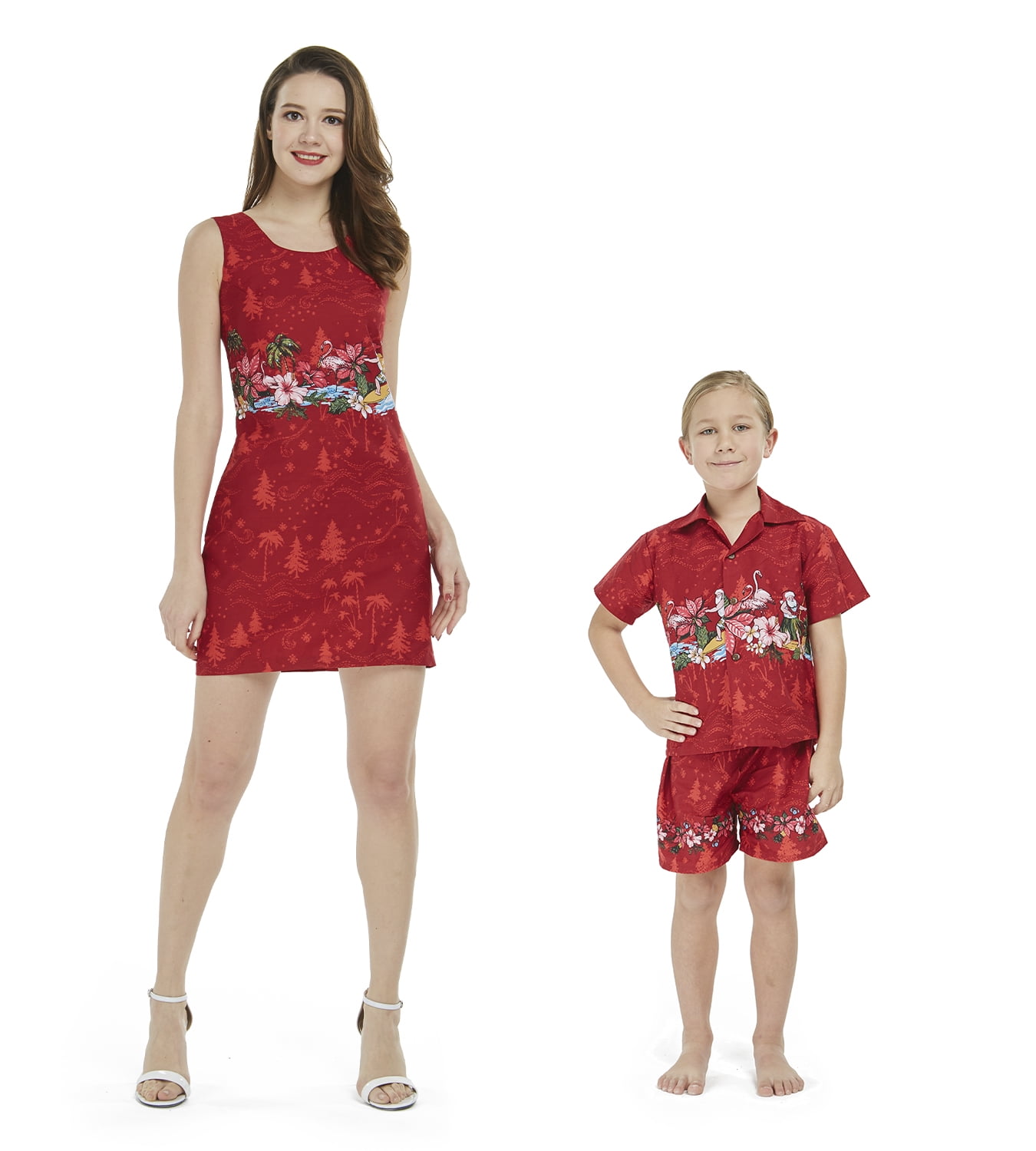 mother and son matching holiday outfits