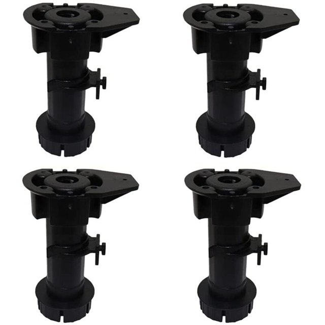 Juego de 4 patas de muebles Patas de muebles Patas de muebles Patas de muebles ajustables Patas de muebles de cocina Patas de muebles ajustables para cocina Baño Negro, - JAMW Sencillez