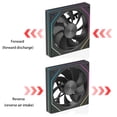 thumbnail image 2 of Ventiladores con caja RGB 12 cm ventilador refrigeración para CPU computadora 5 V-3 pines PWM (invertido), 2 of 7