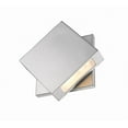 thumbnail image 5 of Z-Lite 573S-SL-LED Quadrate Modern 1 Light Outdoor Wall Sconce - Silver, Sand-blast glass, 5 of 6