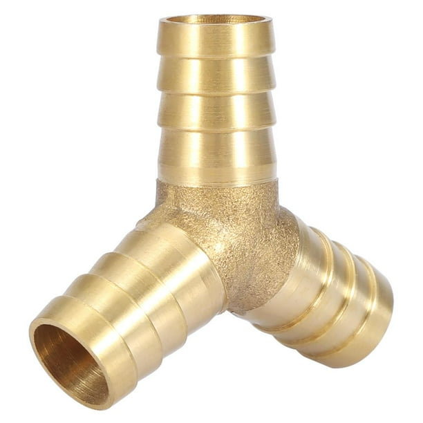 Tebru Brass Y 3Way Hose Barbed Connector Joiner Fitting Air Water Gas