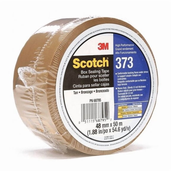 Scotch Carton Tape, Polypropylene, Tan, 48mm x 50m 373