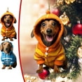 thumbnail image 7 of Holloyiver Christmas Ornament, Funny Dog Christmas Tree Ornament, Dachshund Christmas Decorations, Dog Lovers Gift Idea Xmas Decor, Dachshund Ornaments for Christmas Tree Car Backpacks, 7 of 7