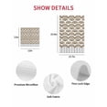 thumbnail image 7 of Brown Pine Leaves Kitchen Dish Towels for Drying Dishes Set of 2, Abstract Art Geometric Gray Plaid Waffle Weave Microfiber Hand Tea Bathroom Towels Quick Dry & Absorbent Towel 15.7x23.6, 7 of 7