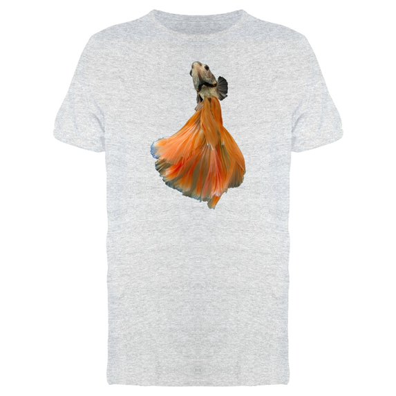 Orange Betta Swimming Up Tee Men's -Image by Shutterstock