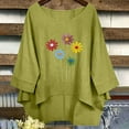 thumbnail image 2 of Bixock Women's Maternity Tops Casual Loose Short Sleeve Linen Round-Neck Maternity T-Shirt Printing Pregnant Top, 2 of 5