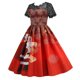 thumbnail image 1 of Moda mujer encaje una línea Flare vestido Vintage Prom Swing manga corta estampado Navidad vestido de fiesta de Navidad Pompotops  ghjkhdj9954, 1 of 9