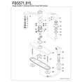 thumbnail image 3 of Kingston FB5578YL Yosemite One-Handle 4-Hole 8" Centerset Kitchen Faucet with Side Sprayer in Brushed Nickel, 3 of 4