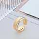 thumbnail image 4 of Anillo ajustable Yashi ancho de oro regalo de joyería para hombre y mujer, 4 of 5