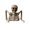 A, variant on Half Body Skeleton Tabletop Prop, Plastic Skull Torso, Halloween Mantel Display Ornament 9.45x8.66in