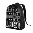 thumbnail image 2 of Cauagu Not All Who Wander Are Lost 2 Print Backpacks,Travel Daypack Casual Laptop Backpack Bookbag Fits 15 Inch Computer for Men Women, 2 of 8