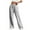 Gray, variant on Ltctricy Wide Leg Pants for Women Elastic High Waisted Drawstring Striped Casual Pants Baggy Trendy Trousers with Pockets(Pink,X-Small)