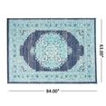 thumbnail image 6 of GDF Studio Oxbow 5'3" x 7' Indoor/Outdoor Area Rug, Blue and Ivory, 6 of 6