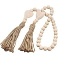 thumbnail image 2 of Zcyifa Wood Bead Garland Wood Bead Garland with Tassels Beads String Hanging Decor Rustic Home Decor, 2 of 10
