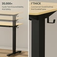 thumbnail image 6 of FLEXISPOT 60"x24" Home Office Height Adjustable Standing Desk with Hooks, Ergonomic Electric 2-Stage Stand Up Computer Desk, Black and Maple, 6 of 8