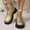 #291-Gold, variant on Women's Mid-Calf Boots – Chunky Sole Lace-Up with Low Heel for Trendy Casual Looks, Versatile Styling Essential for Fall Winter Wardrobe