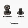 thumbnail image 2 of YSTINNG 20 Pcs Rivets en Laiton Résistance à la Rouille Tête Ronde Vis Accessoires DIY pour Sacs à Main Chaussures B311-999, 2 of 6