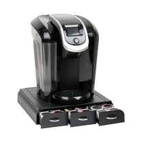 Mind Reader Single Serve Coffee Pod Organizer with 3 Drawers, 36 Pod Capacity, Black
