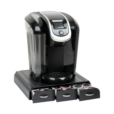 Mind Reader Single Serve Coffee Pod Organizer with 3 Drawers, 36 Pod Capacity, Black