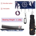 thumbnail image 5 of PhooArto Key Holder for Wall Decorative with 5 Key Hooks, Compass Sailboat Pattern Holders Wall Mount Organizer with Mail Key Rack, Self Adhesive, 5 of 7