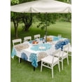 thumbnail image 4 of Outdoor Tablecloth with Umbrella Hole for Patio/Picnic/Party/Camping, Watercolor Dandelion Waterproof Table Cloth Rectangle Table Cover Washable, Modern Minimalist Floral Pattern (60"x 120"), 4 of 9