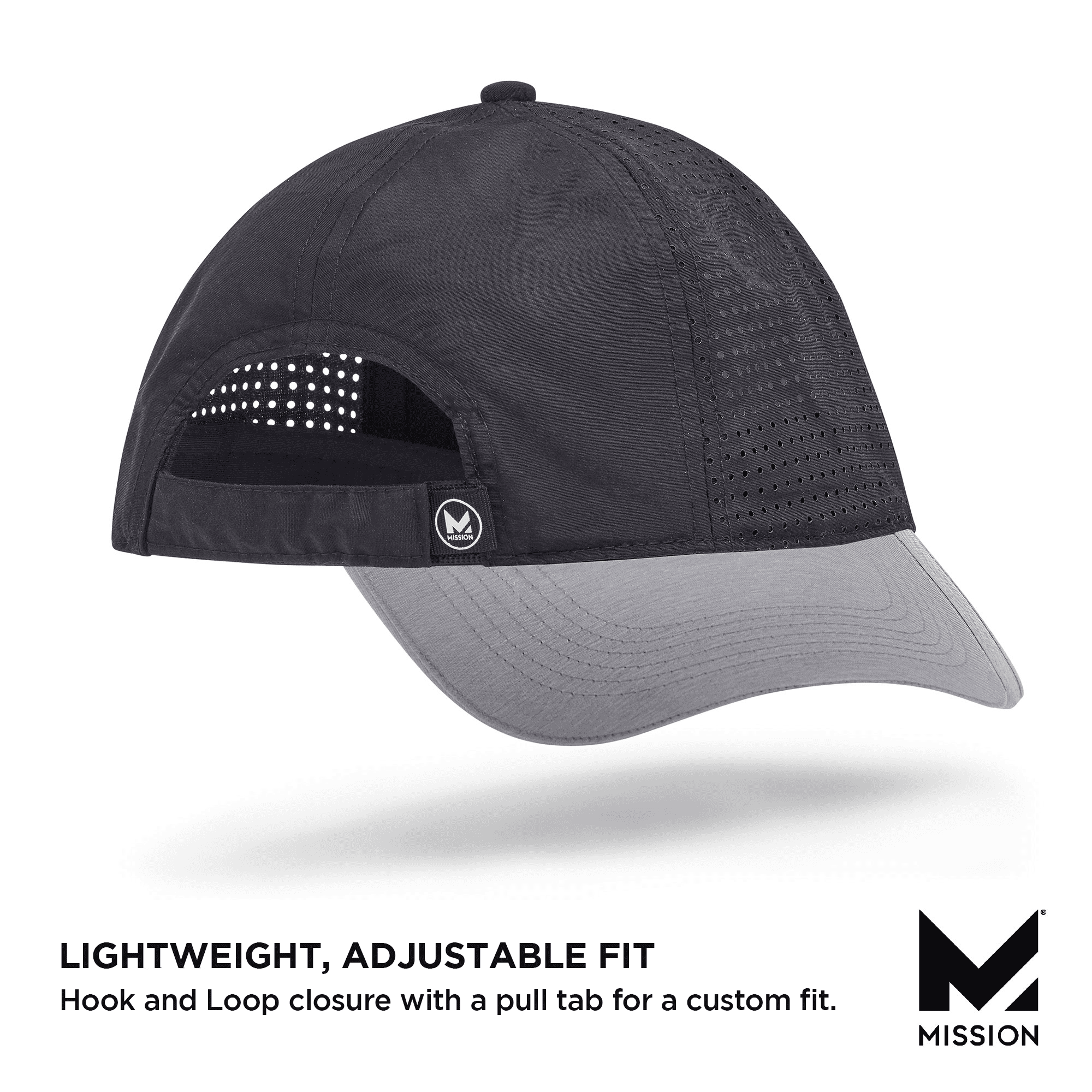 Mission Cooling Apex Unisex Baseball Hat, One Size, Alloy Grey/Black