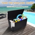thumbnail image 2 of 230 Gallon Extra Deck Box Lockable Resin Outdoor Storage Box Waterproof Outdoor Container for Patio Furniture Cushions, Pool,Black, 2 of 7