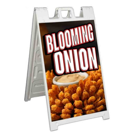 Blooming Onion (24" X 36") Standard A-Frame Signicade, Includes Decal Applied To Stand