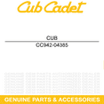 thumbnail image 5 of CUB CADET 942-04385 Mower Blade CC30 H Hydro Mini Rider Lawn Mowers 30" Decks, 5 of 8