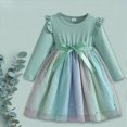 thumbnail image 4 of Toddler Girl Dresses Ruffle Long Sleeve Baby Girl Fashion Casual Tutu Dresses, 4 of 4