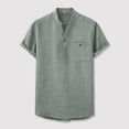 thumbnail image 2 of Leey-World Mens T-Shirts Short Sleeve Curved Hem Lightweight Moisture Wicking Cooling Cotton Blend Casual Crewneck Tee Shirts Tshirt for Men(Green,XL), 2 of 4