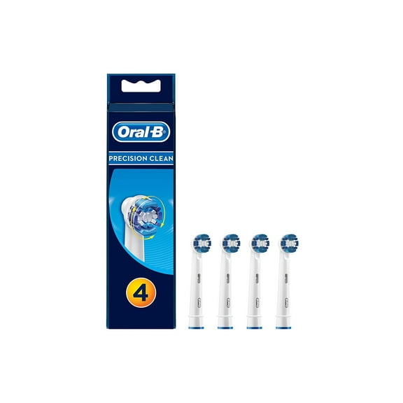 Braun Oral-B Precision Clean Electric Toothbrush Replacement Heads, 4 Count, White