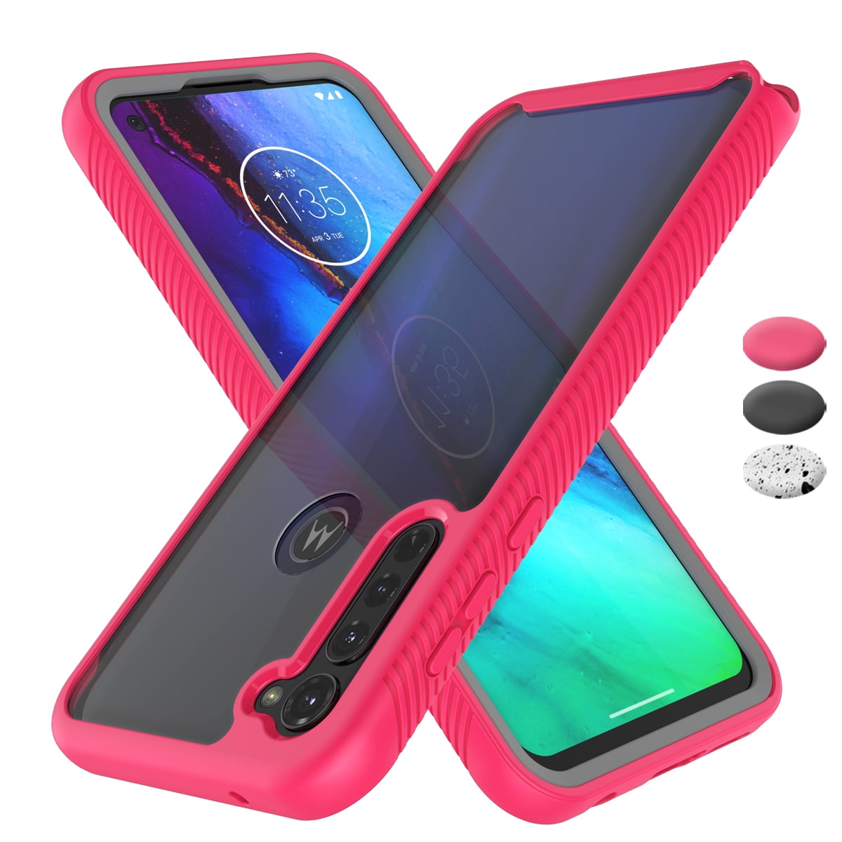 Moto G Stylus Case Motorola Moto G Stylus Phone Case Shock Absorbing Tinysaturn Rugged Shockproof Crystal Clear Hard Case Body Protective Sturdy Cover TPU Shell Bumper Case for Moto G Stylus Rose