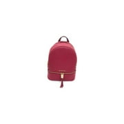 Michael Kors Rhea Ladies Medium Raspberry Red Leather Casual Daypack 30S5GEZB1L506