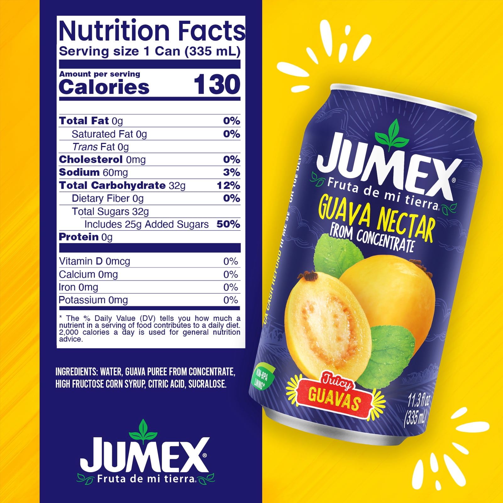 (4 pack) Jumex Guava Nectar Juice, 11.3 fl oz
