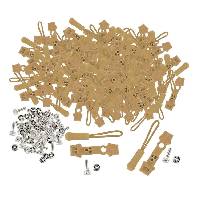 Zentra 200 Pieces Zipper Repair Kit Removable Multifunctional for Tent Purse Size 8 Khaki