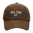 thumbnail image 4 of Womens Hats Women Letter Embroidered Soft Top Baseball Cap Face Coffee M, 4 of 4
