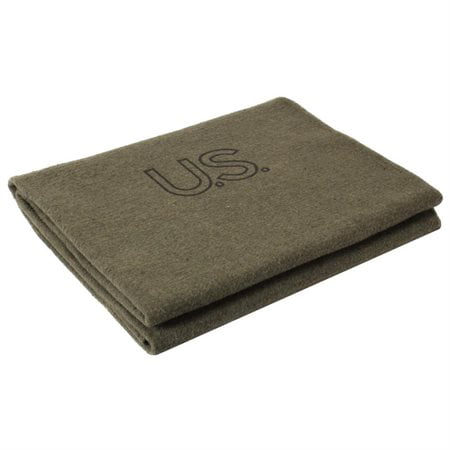 US Army Blanket, Olive Drab, 70% Wool (Best Wool Blankets For Camping)
