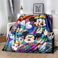 thumbnail image 5 of Manta de felpa suave con dibujos animados de Disney Mickey Minnie, manta de franela para sala de estar, dormitorio, cama, sofá, funda de picnic, 5 of 5