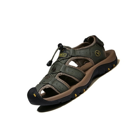 

SIMANLAN Mens Comfortable Closed Toe Flats Summer Casual Elastic Band Sandals Man s Fisherman