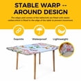 thumbnail image 4 of Blue Pink Flowers Table Cloths for 4 Foot Rectangle Tables, Spring Floral Butterfly Elegant Pastoral Patio Waterproof Elastic Fitted Tablecloths, Washable Rectangular Table Cover for Camping, 4 of 8