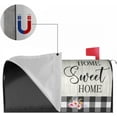 thumbnail image 6 of Floral Buffalo Plaid Mailbox Cover Spring Summer Flower Butterfly Magnetic Standard Size 25.5'''' x 21'''' Farmhouse Rustic Sweet Home Welcome Mail Box Garden Yard Decor for Outdoor, 6 of 6