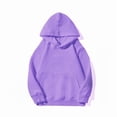 thumbnail image 4 of Girls Oversized Hoodies Fleece Pullover Sweatshirts Kids Fashion Casual Outfits Fall Winter Clothes Purple 12-13Y, 4 of 6